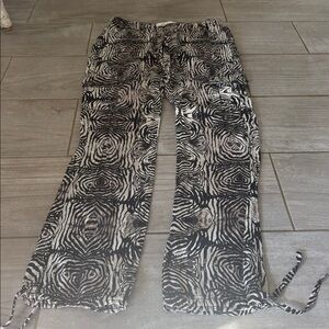 Black and White Patterned Pants